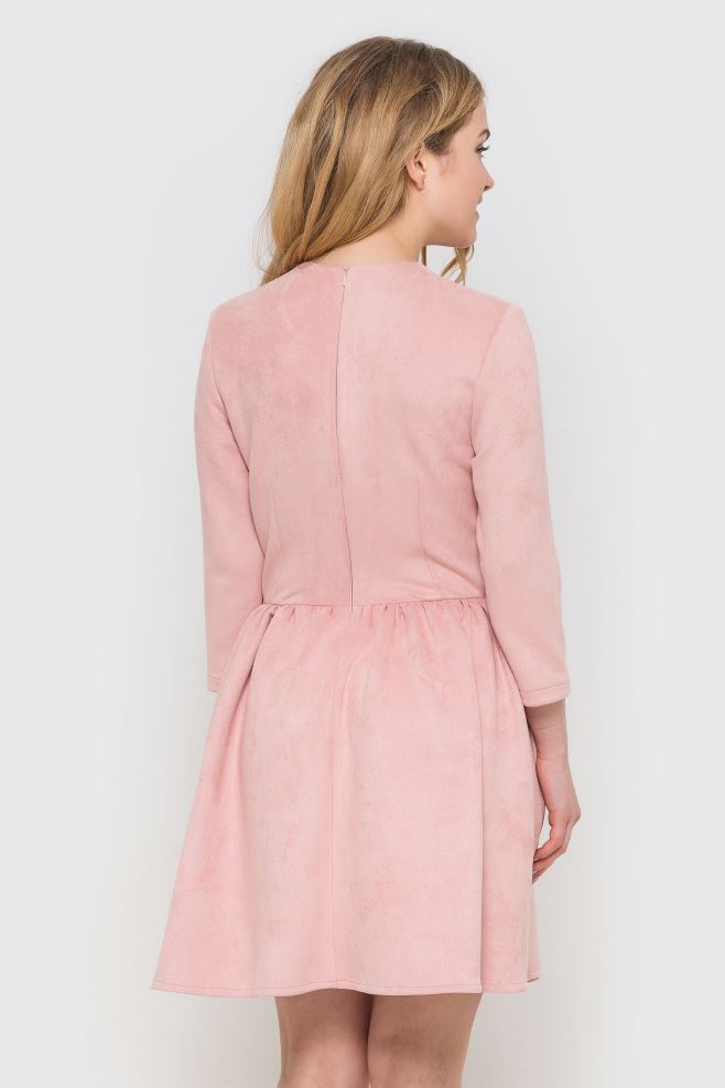 Сукня жіноча рожева із замші