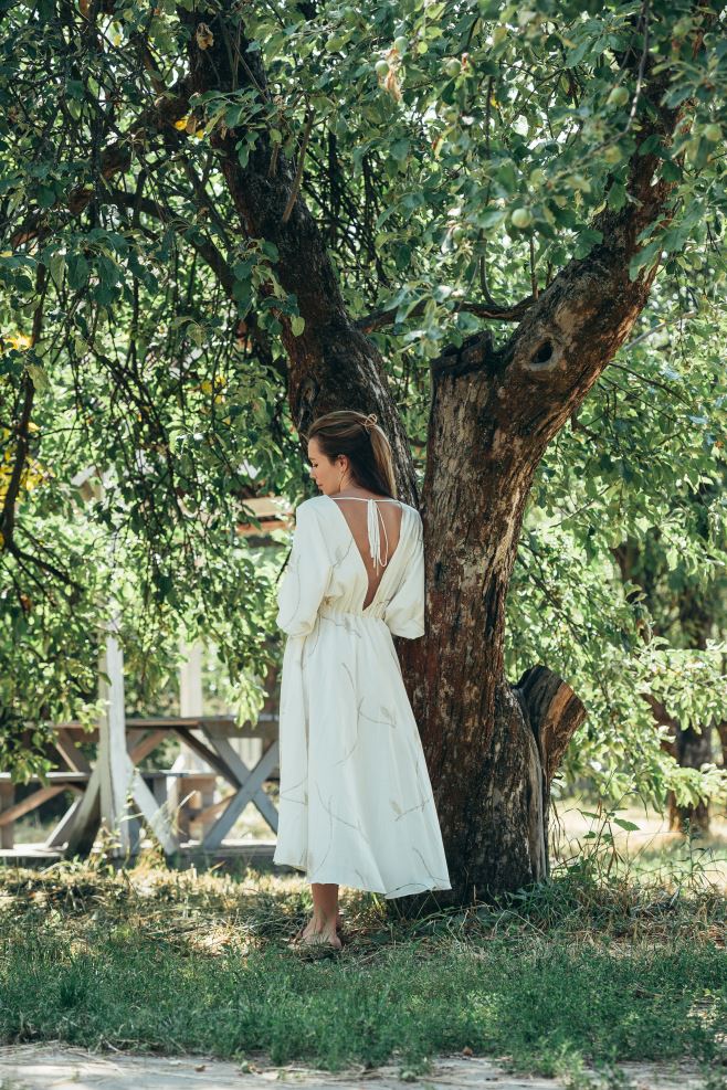 Сукня з відкритою спинкою з італійської бавовни