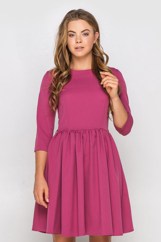 Темно-рожева сукня міні