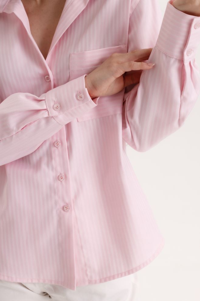 Сорочка рожевого кольору з італійської шовк-бавовни