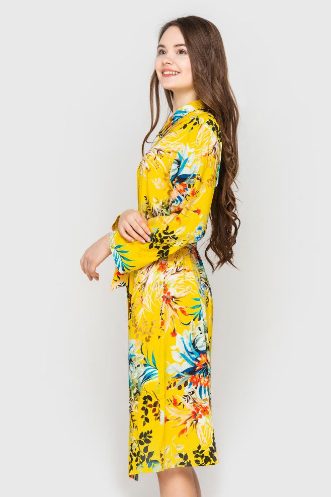 Сукня-блуза жовта у квіти