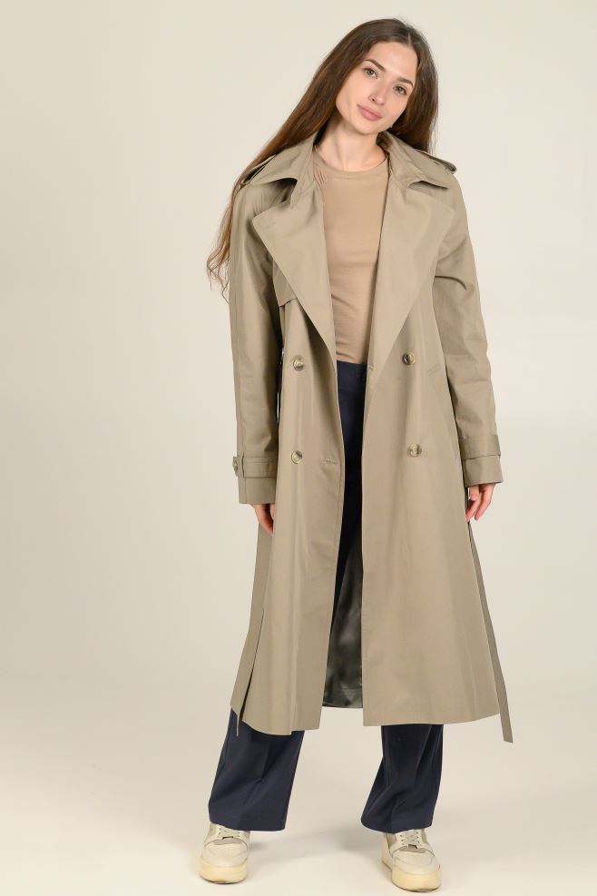 Iconic Trench: тренч кольору хакі з італійського котону