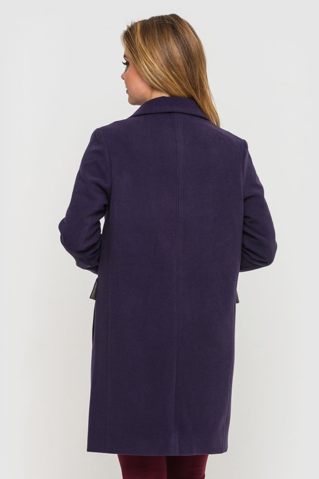 Пальто фіолетове коротке