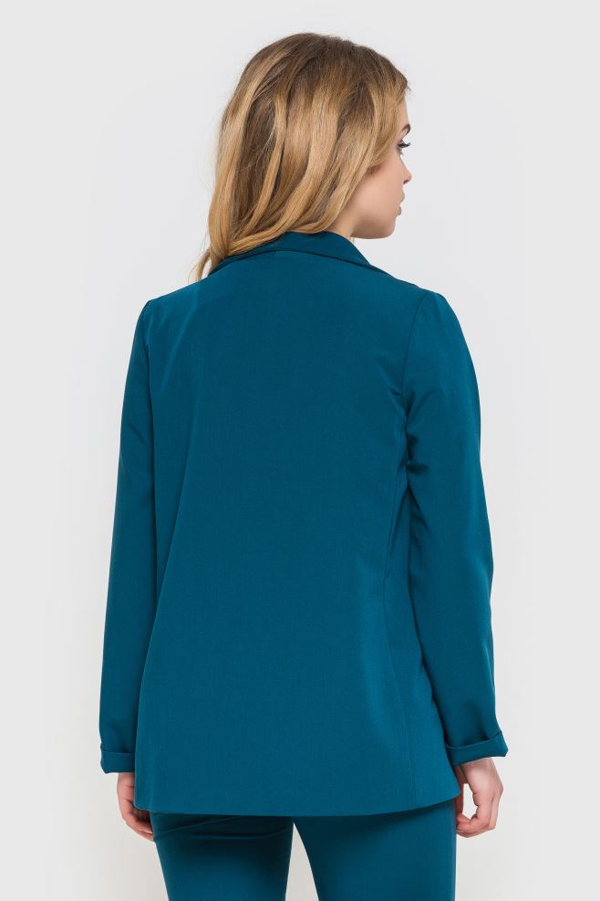 Жакет жіночий (піджак) зелений з паском