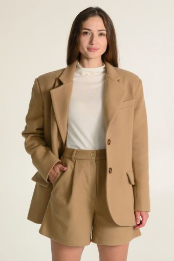 Теплі шорти з італійської вовни кольору Camel