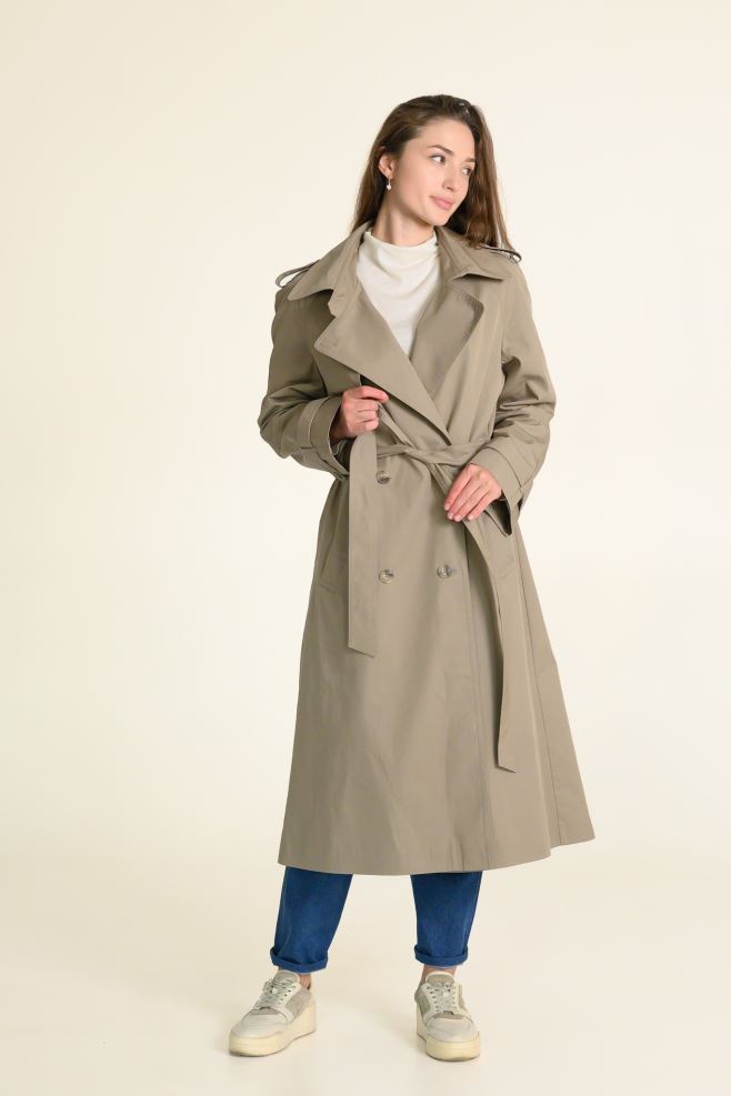 Iconic Trench: тренч кольору хакі з італійського котону