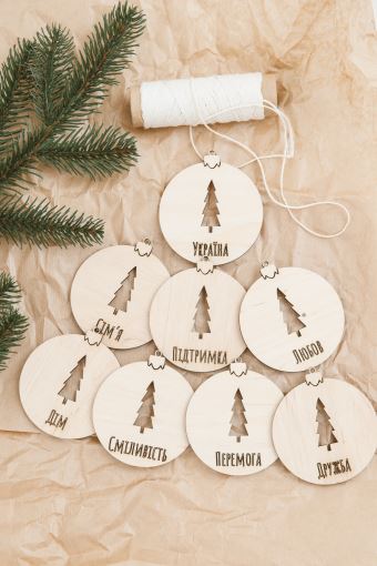 Набір новорічних іграшок-побажань, 8 шт.