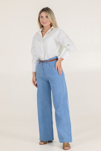 Джинси-кльош світло-синього кольору