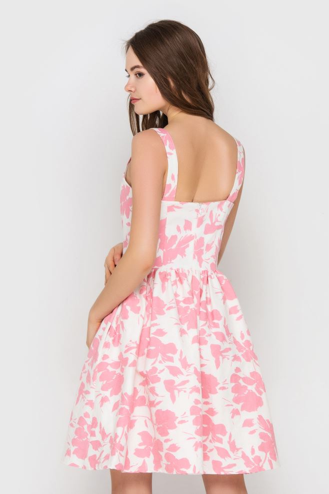 Сукня міні біла у рожеві квіти Limited