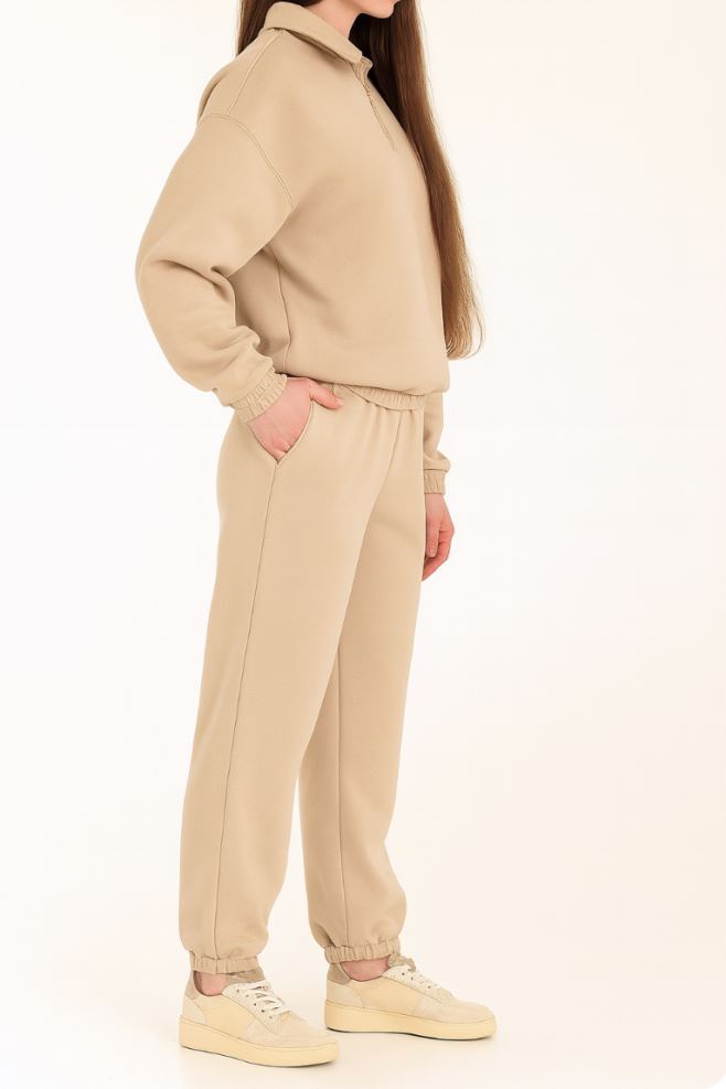 Трикотажні штани Latte Beige з італійського трикотажу