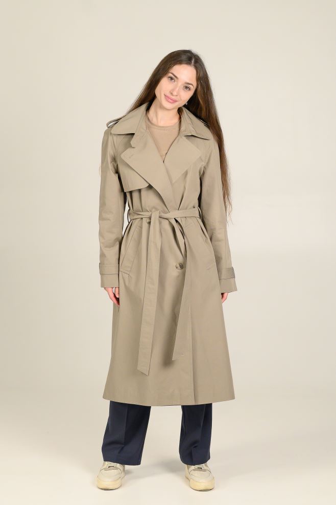 Iconic Trench: тренч кольору хакі з італійського котону