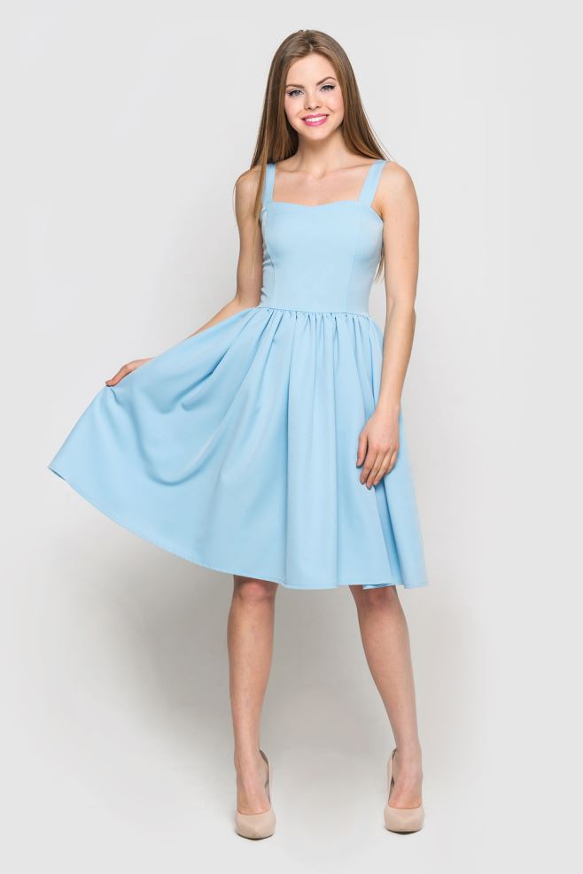 Сукня блакитна міді
