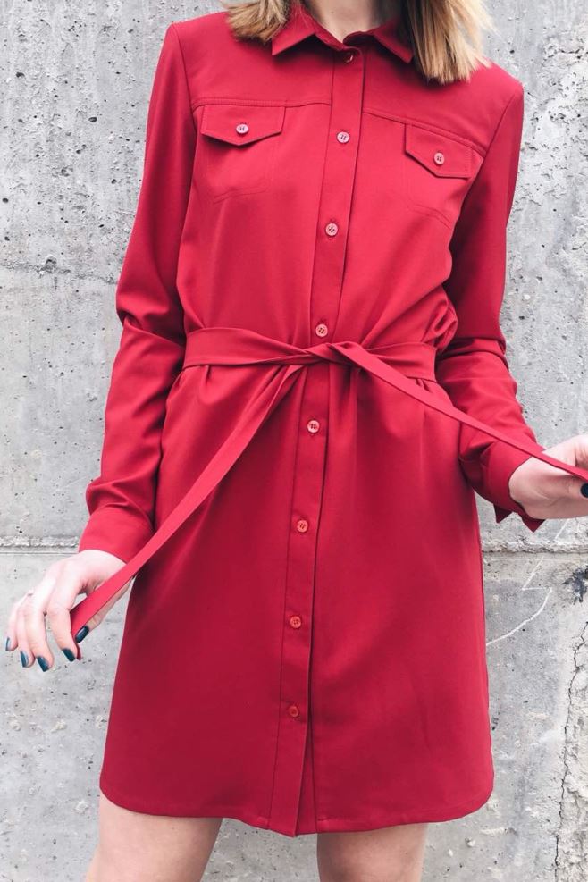 Сукня-блуза бордова