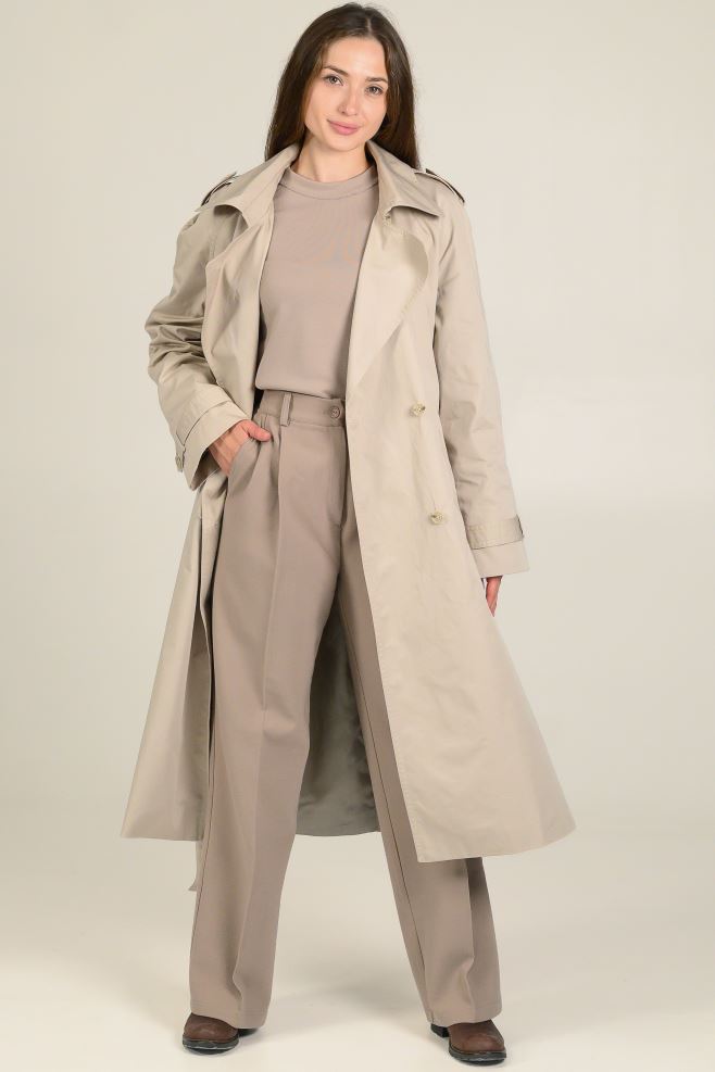 Iconic Trench: тренч бежевого кольору з італійського котону